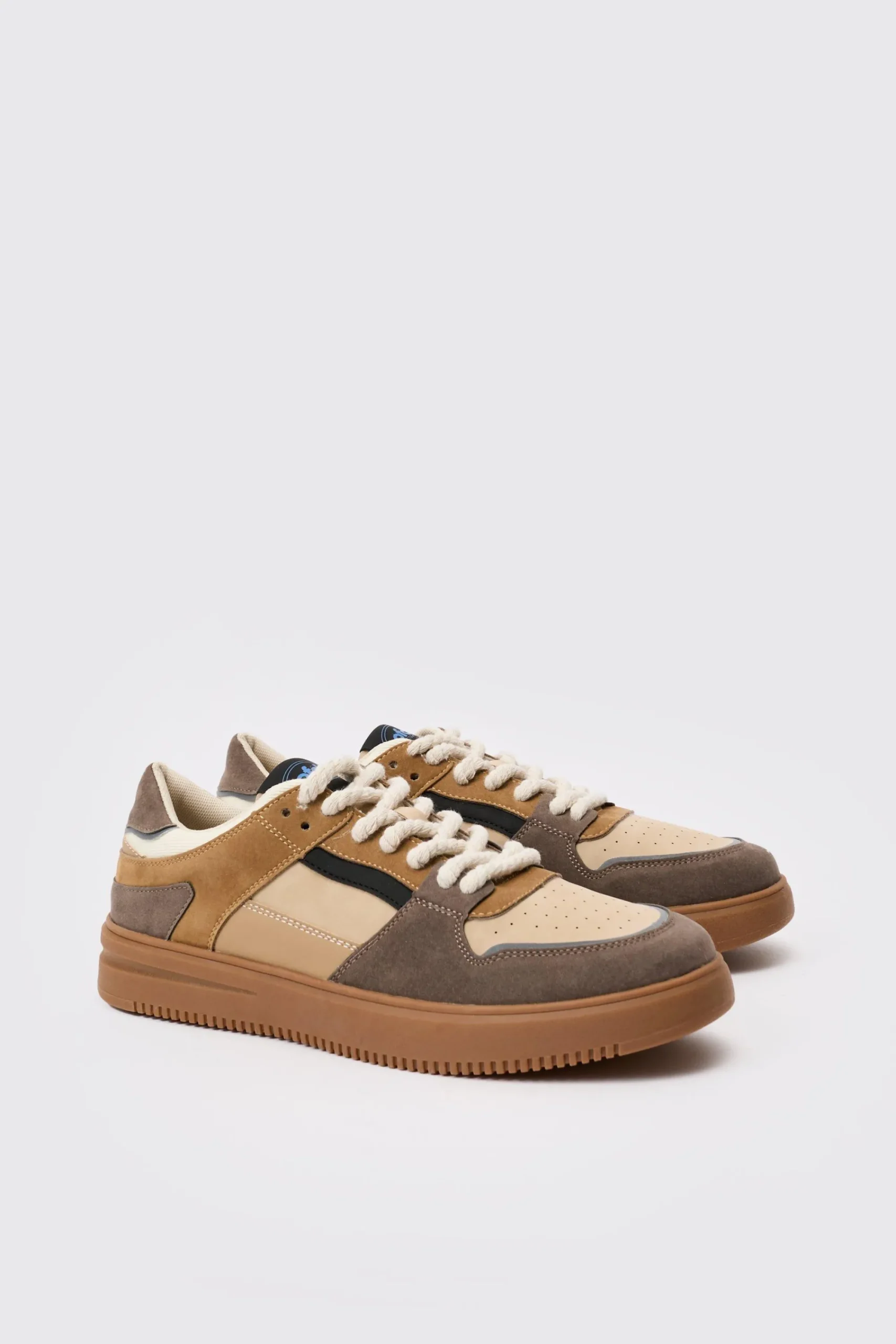 boohooMAN Ofcl Tab Chunky Rope Lace Trainers In | UK| Trainers & Hi-Tops