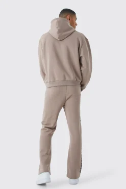 boohooMAN Official Gothic Text Gusset Tracksuit | UK| Tracksuits