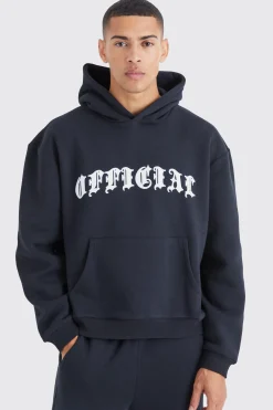 boohooMAN Official Gothic Text Gusset Tracksuit | UK| Tracksuits