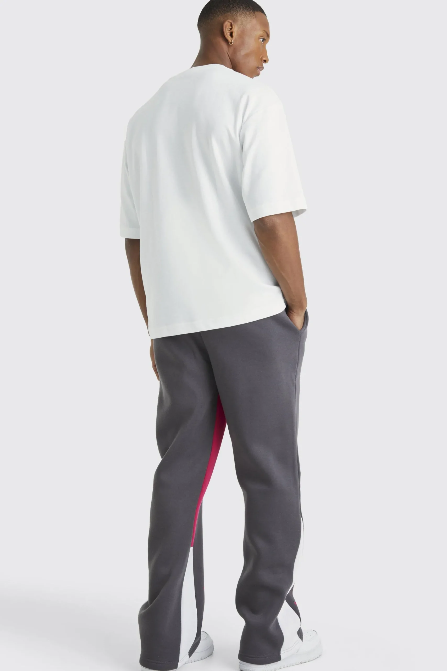 boohooMAN Official Graffiti Paint Splatter Gusset Joggers | UK| Trousers|Joggers