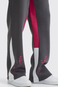 boohooMAN Official Graffiti Paint Splatter Gusset Joggers | UK| Trousers|Joggers