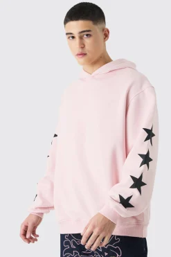 boohooMAN Official Oversized Star Print Hoodie | UK| Hoodies & Sweatshirts