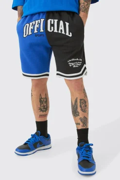 boohooMAN Official Spliced Basketball Jersey Shorts | UK| Shorts