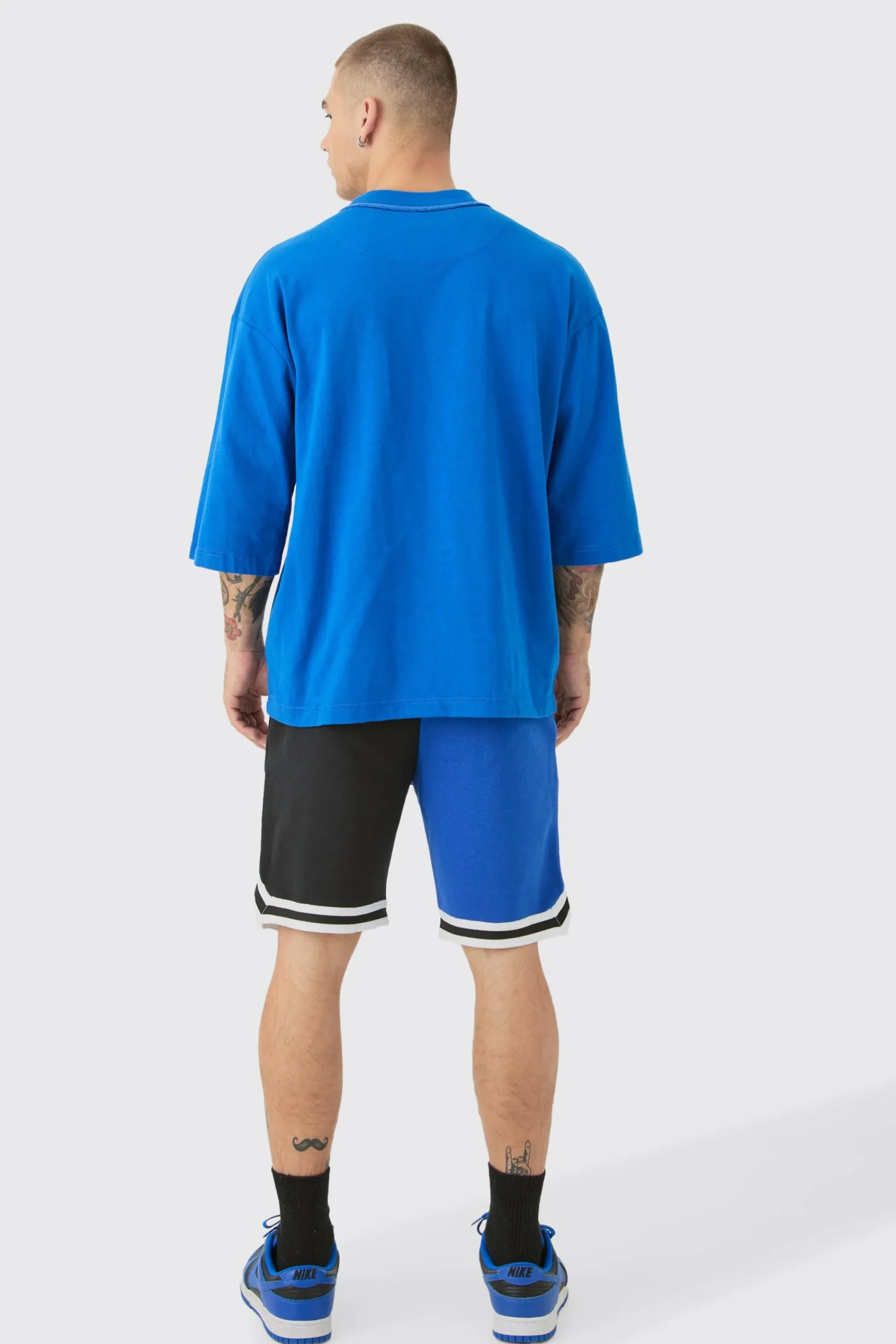 boohooMAN Official Spliced Basketball Jersey Shorts | UK| Shorts