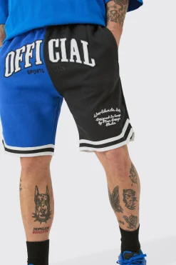 boohooMAN Official Spliced Basketball Jersey Shorts | UK| Shorts