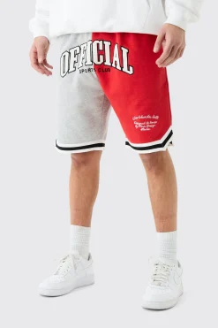 boohooMAN Official Spliced Basketball Jersey Shorts | UK| Shorts