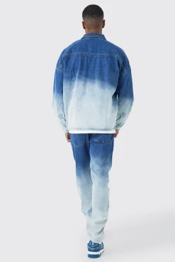 boohooMAN Ombre Denim Jacket And Jeans Set | UK| Sets & Co-Ords
