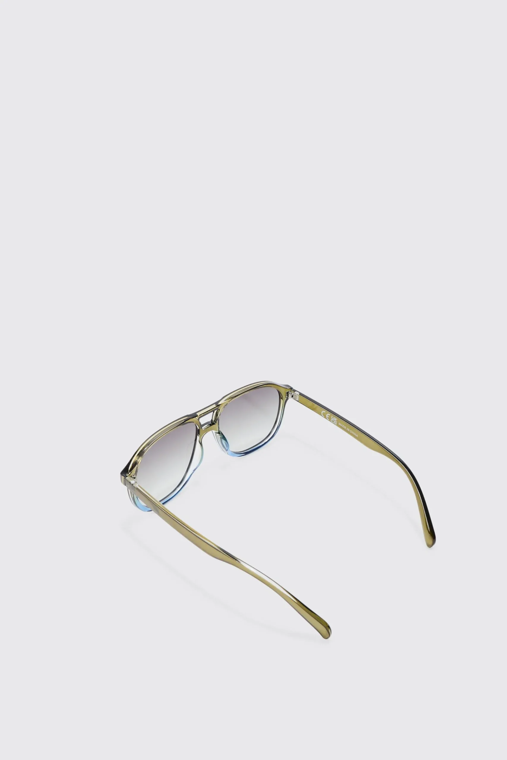 boohooMAN Ombre Frame Plastic Aviator Sunglasses In | UK| Sunglasses