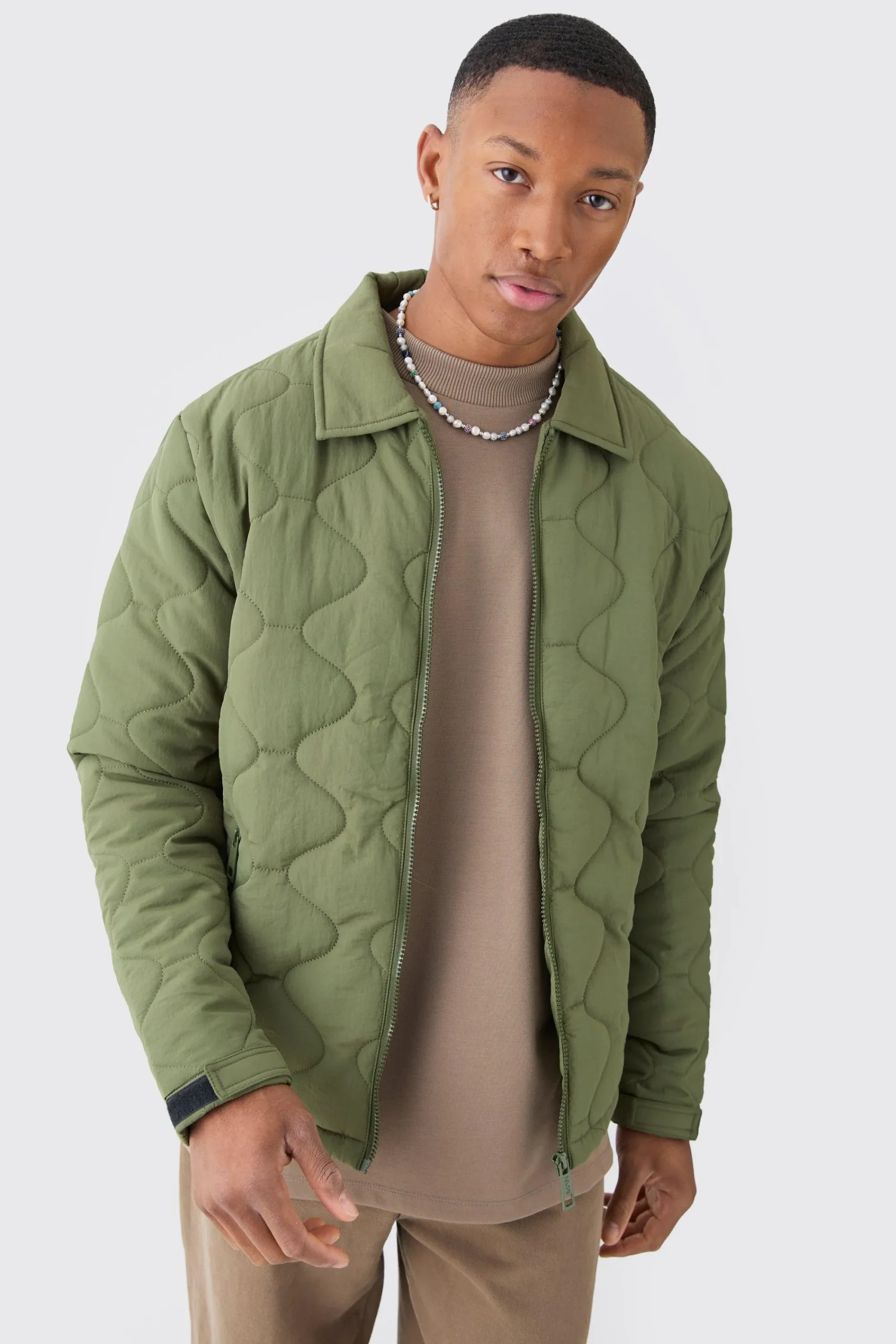 boohooMAN Onion Quilted Collared Jacket | UK| Coats & Jackets