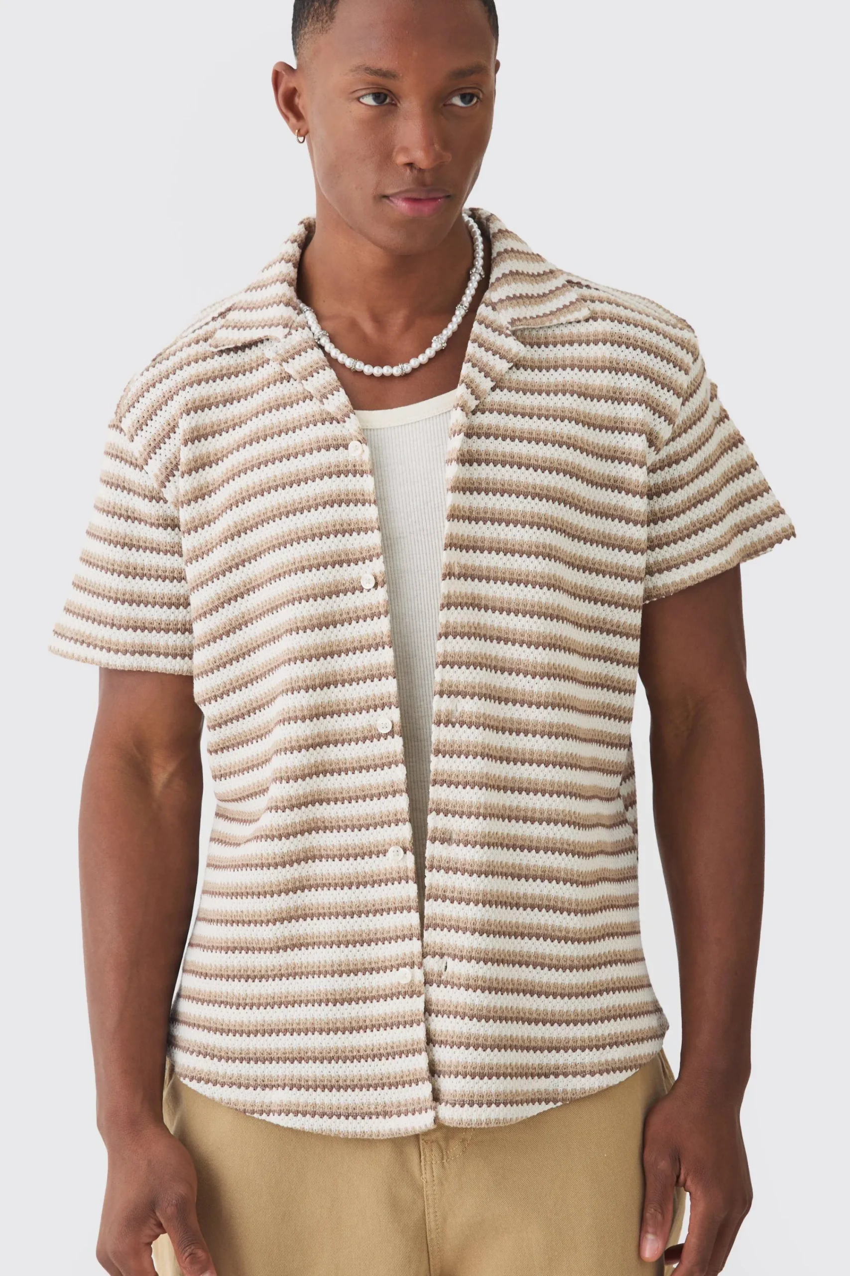 boohooMAN Open Stitch Resort Shirt | UK| Sets & Co-Ords