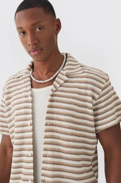boohooMAN Open Stitch Resort Shirt | UK| Sets & Co-Ords