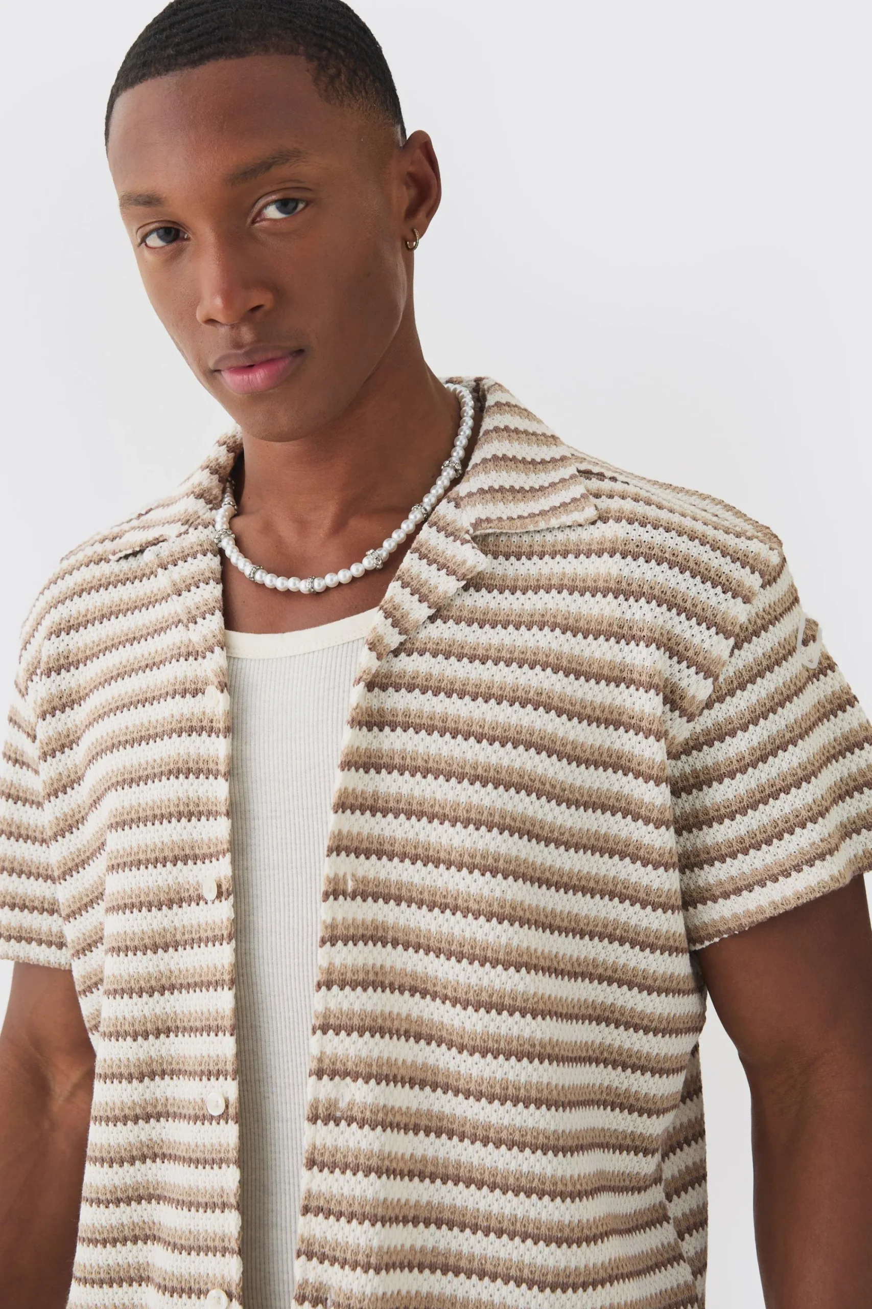 boohooMAN Open Stitch Resort Shirt | UK| Sets & Co-Ords