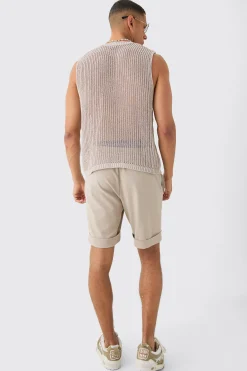 Open Stitch Tank | UK^boohooMAN Discount