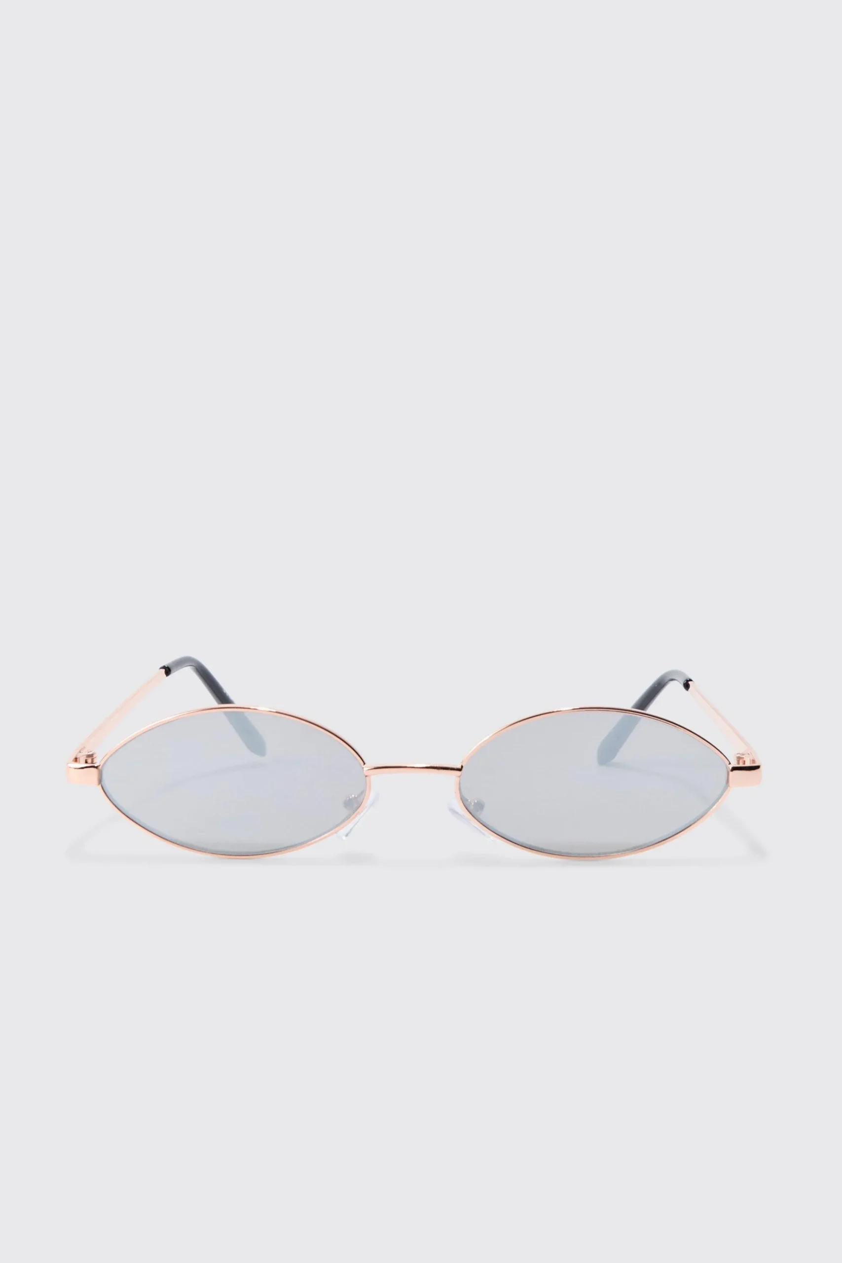 boohooMAN Oval Metal Frame Sunglasses In | UK| Sunglasses