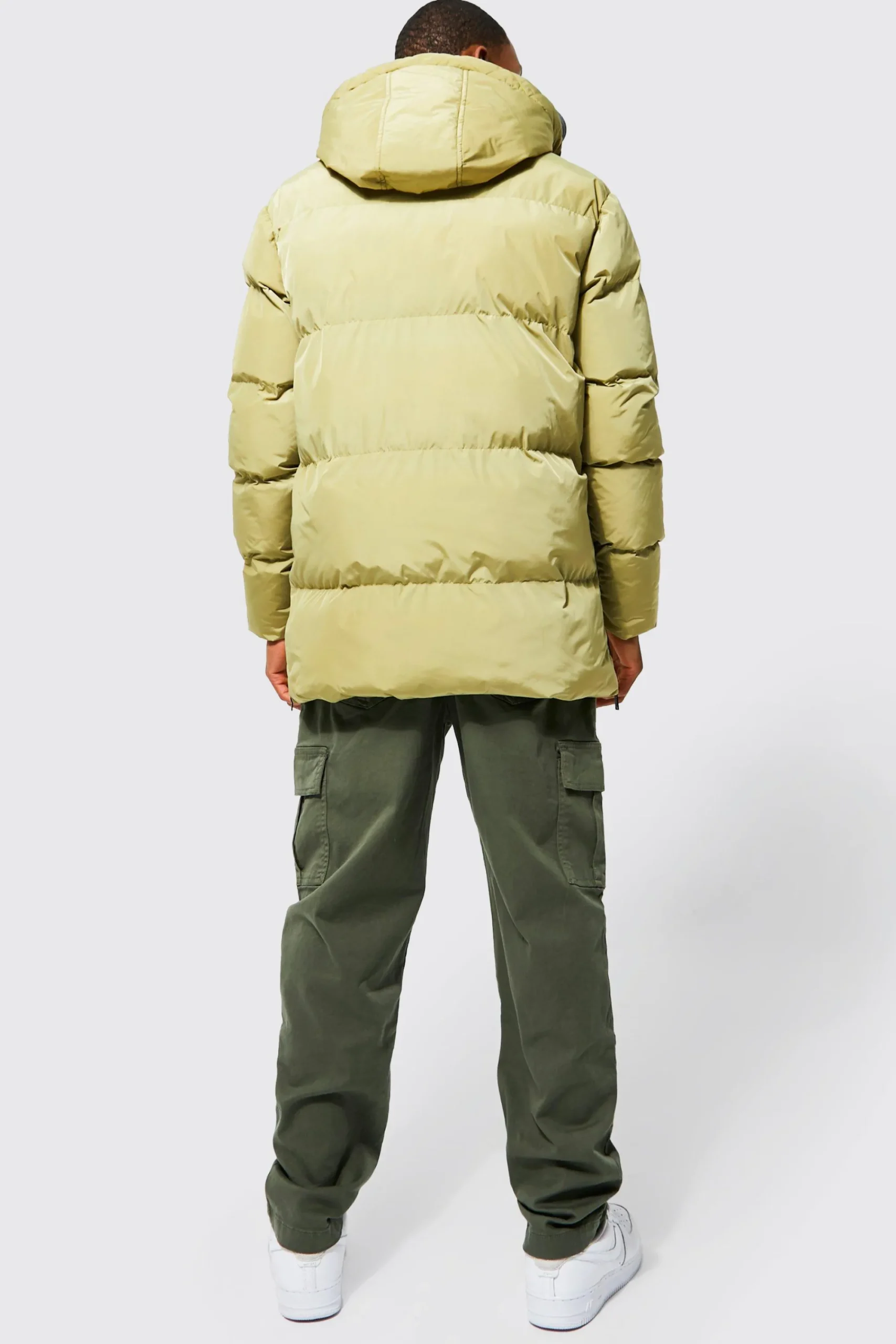 boohooMAN Overhead Mid Length Puffer | UK| Coats & Jackets