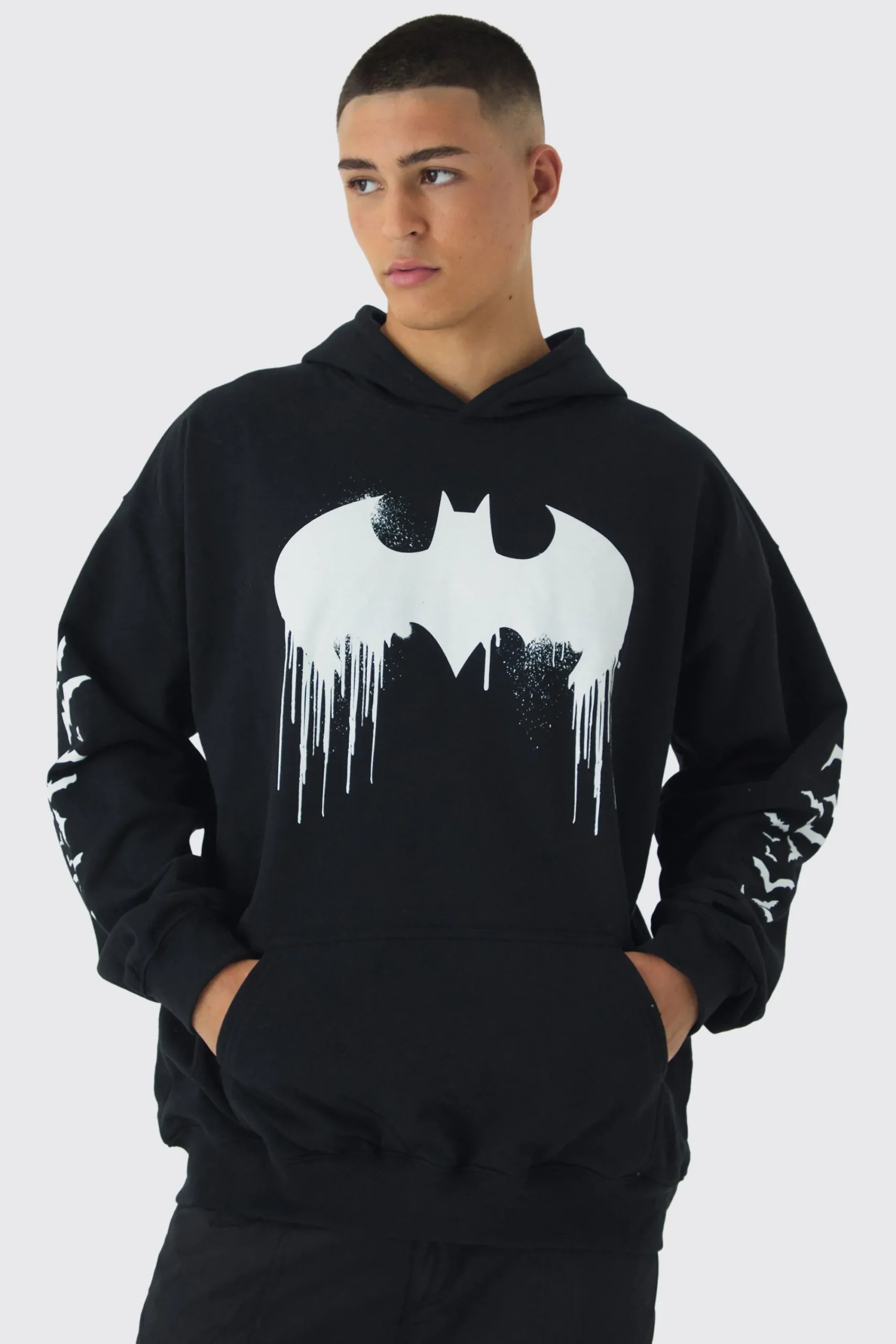 boohooMAN Oversized Batman License Multi Print Hoodie | UK| Hoodies & Sweatshirts