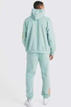 boohooMAN Oversized Bm Varsity Hooded Tracksuit | UK| Tracksuits