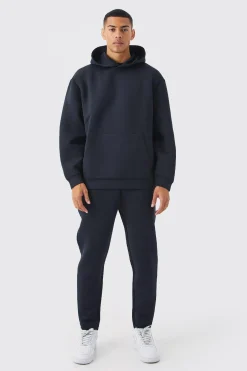 boohooMAN Oversized Bonded Scuba Hooded Tracksuit | UK| Tracksuits