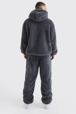 boohooMAN Oversized Borg Hooded Tracksuit | UK| Tracksuits