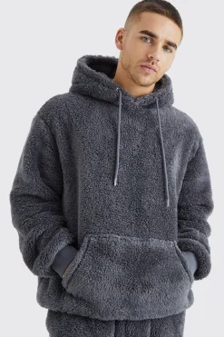 boohooMAN Oversized Borg Hooded Tracksuit | UK| Tracksuits