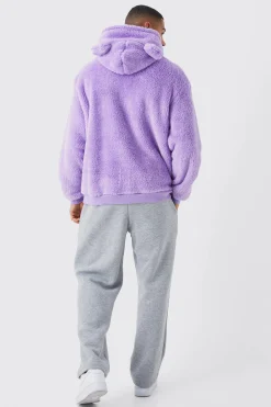 boohooMAN Oversized Borg Novelty Hoodie | UK| Hoodies & Sweatshirts