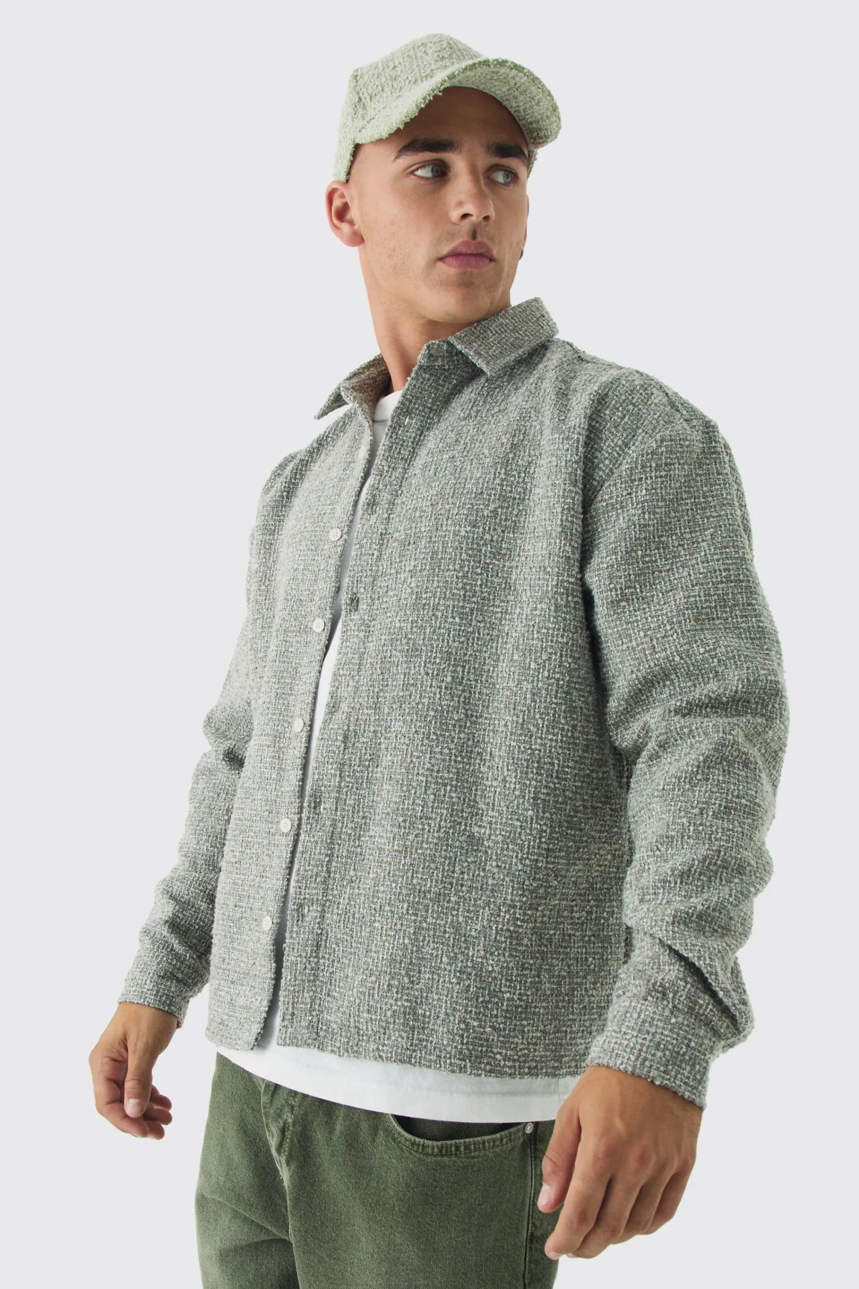 boohooMAN Oversized Boucle Overshirt | UK| Shirts