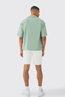 boohooMAN Oversized Boucle Short Sleeve Shirt | UK| Shirts