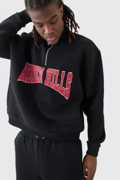 boohooMAN Oversized Boxy 1/4 Zip Varsity Sweatshirt Tracksuit | UK| Tracksuits