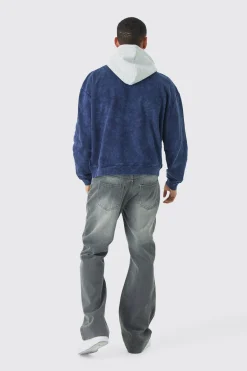 boohooMAN Oversized Boxy Acid Wash Hoodie With Contrast Hood | UK| Hoodies & Sweatshirts
