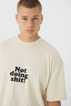 Oversized Boxy Acid Wash Ribbed Slogan T-shirt | UK^boohooMAN Online