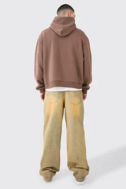 boohooMAN Oversized Boxy Borg Applique Hoodie | UK| Hoodies & Sweatshirts