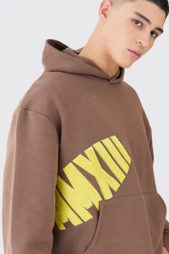 boohooMAN Oversized Boxy Borg Applique Hoodie | UK| Hoodies & Sweatshirts