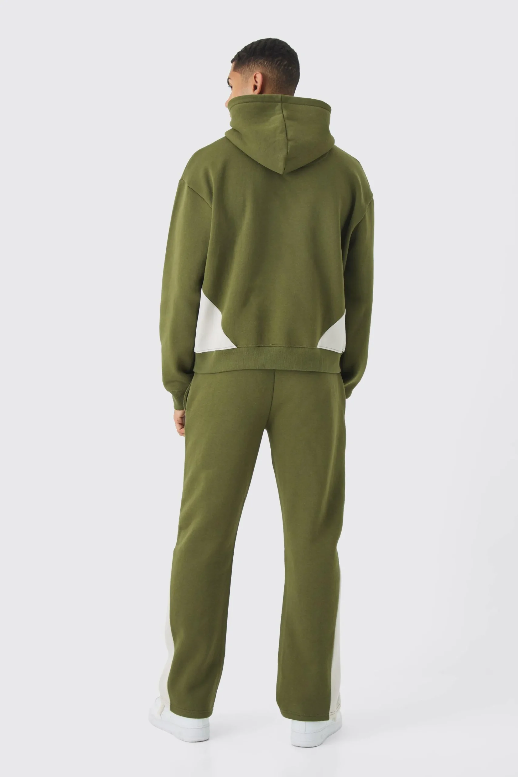 boohooMAN Oversized Boxy Colour Block Gusset Tracksuit | UK| Tracksuits