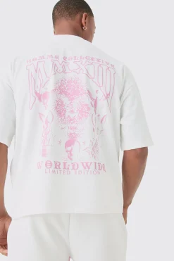 boohooMAN Oversized Boxy Contrast Stitch T-shirt & Short Set | UK| Sets & Co-Ords|Tracksuits