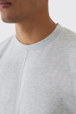 Oversized Boxy Contrast Stitch Half Sleeve T-shirt | UK^boohooMAN Hot