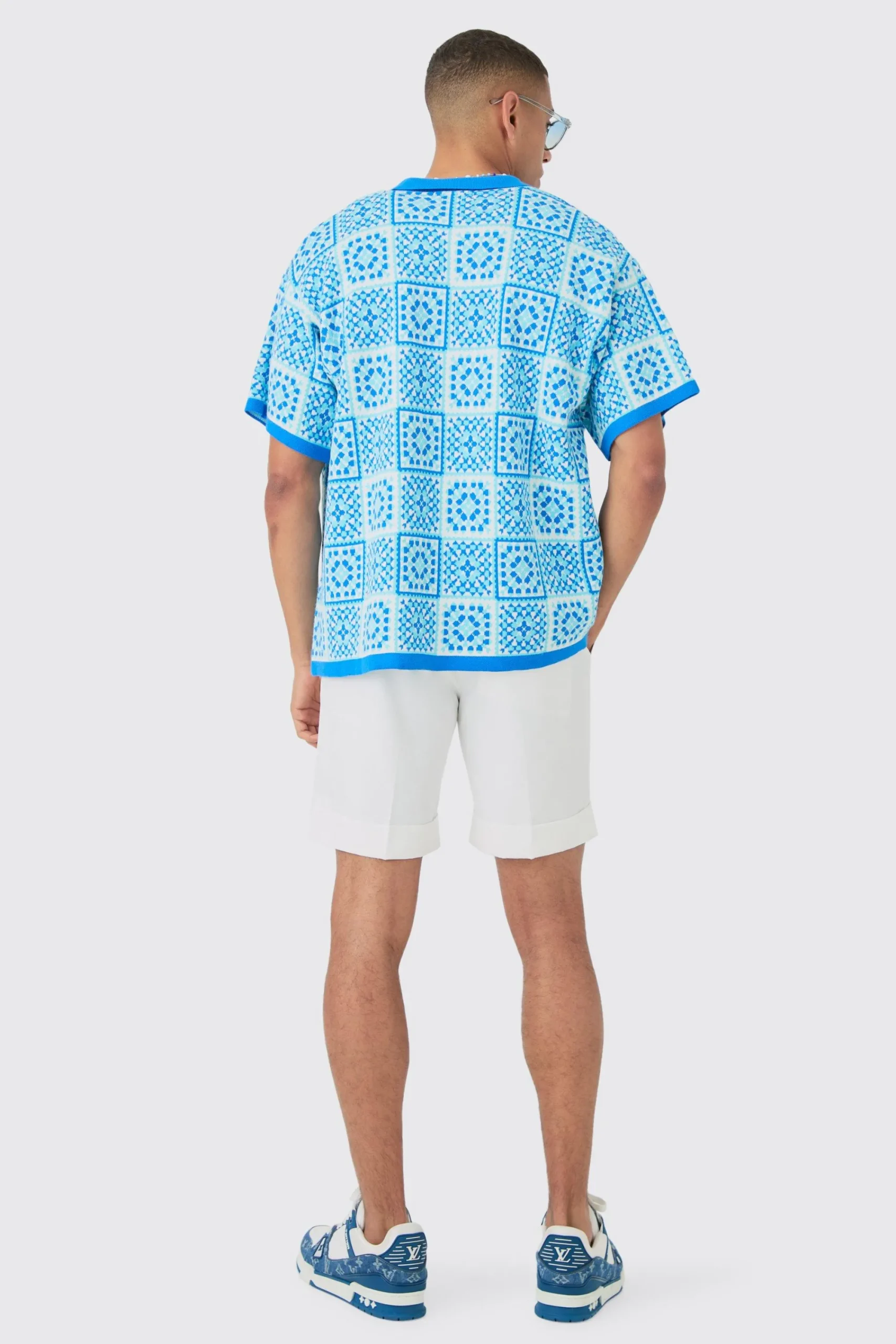 boohooMAN Oversized Boxy Crochet Knitted Shirt | UK| Shirts