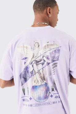 Oversized Boxy Disco Renaissance Wash Print T-shirt | UK^boohooMAN Sale