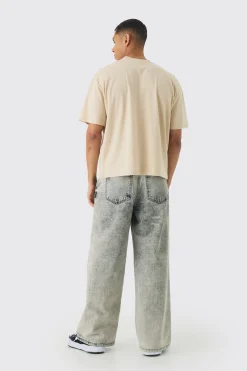 Oversized Boxy Distressed Eagle Print T-Shirt | UK^boohooMAN Outlet