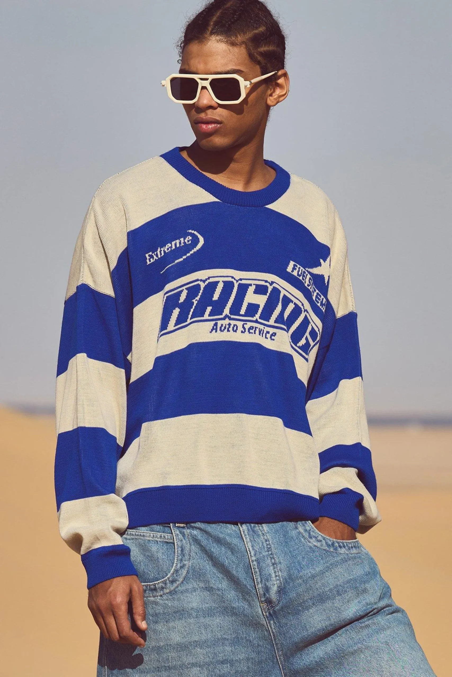 boohooMAN Oversized Boxy Drop Shoulder Moto Knit Jumper | UK| Knitwear