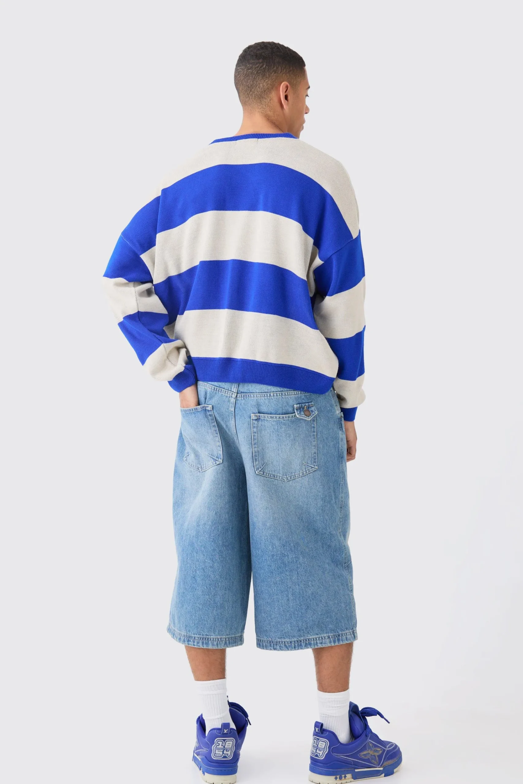 boohooMAN Oversized Boxy Drop Shoulder Moto Knit Jumper | UK| Knitwear