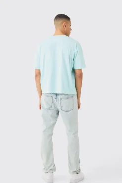 Oversized Boxy Embroidered T-shirt | UK^boohooMAN