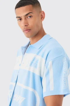 boohooMAN Oversized Boxy Fit Knitted Moto Shirt | UK| Shirts|Knitwear