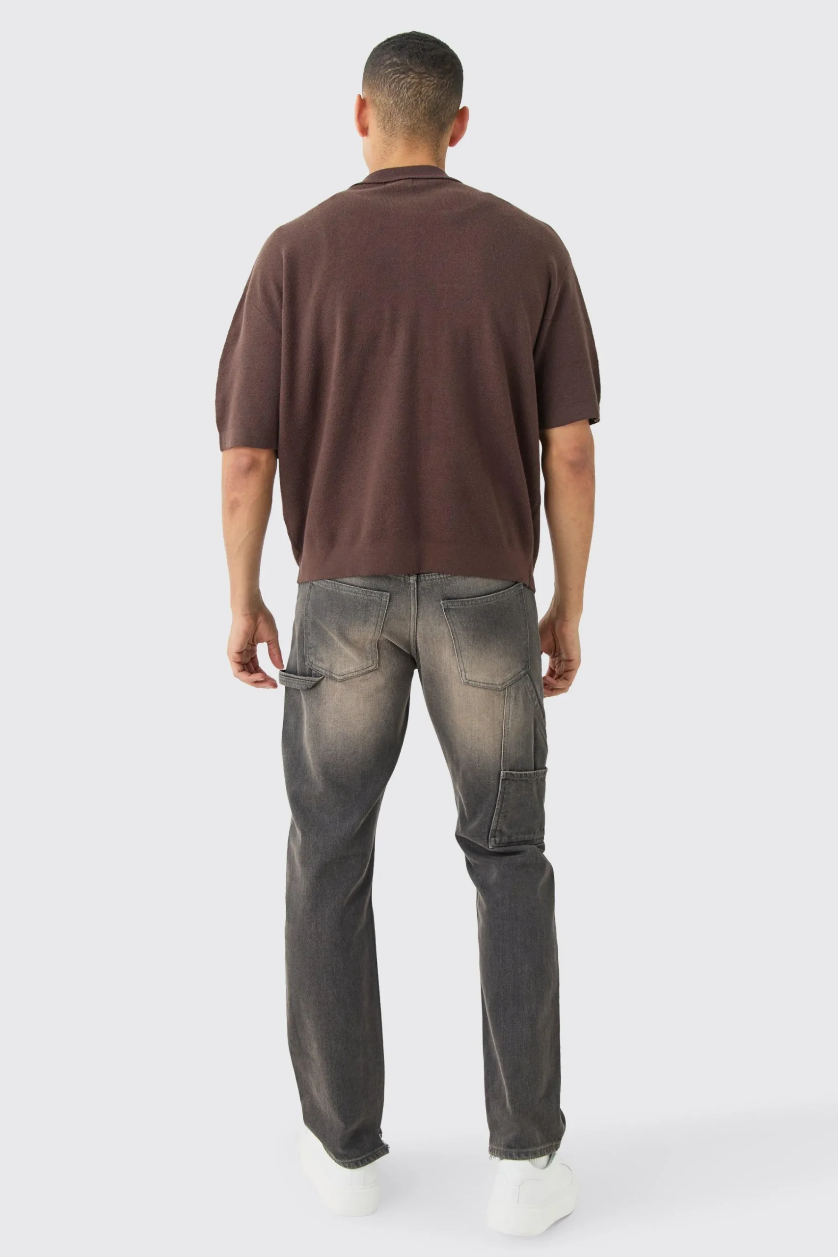 boohooMAN Oversized Boxy Fit Short Sleeve Knitted Shirt | UK| Shirts|Knitwear