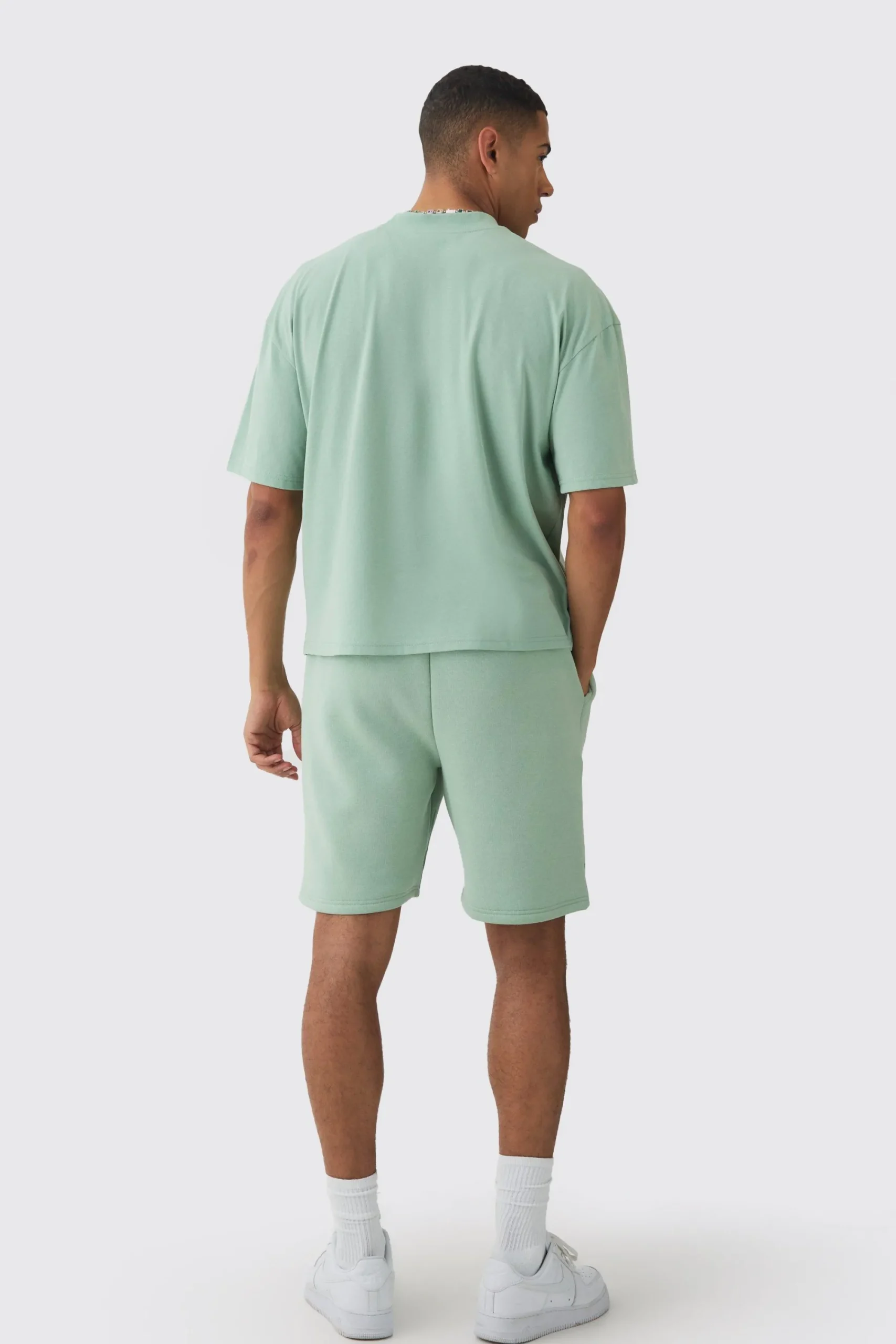 boohooMAN Oversized Boxy Flame Printed T-shirt And Short Set | UK| Sets & Co-Ords|Tracksuits