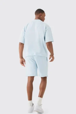 boohooMAN Oversized Boxy Graffiti Spray Graphic Raw Hem T-shirt Set | UK| Sets & Co-Ords|Tracksuits