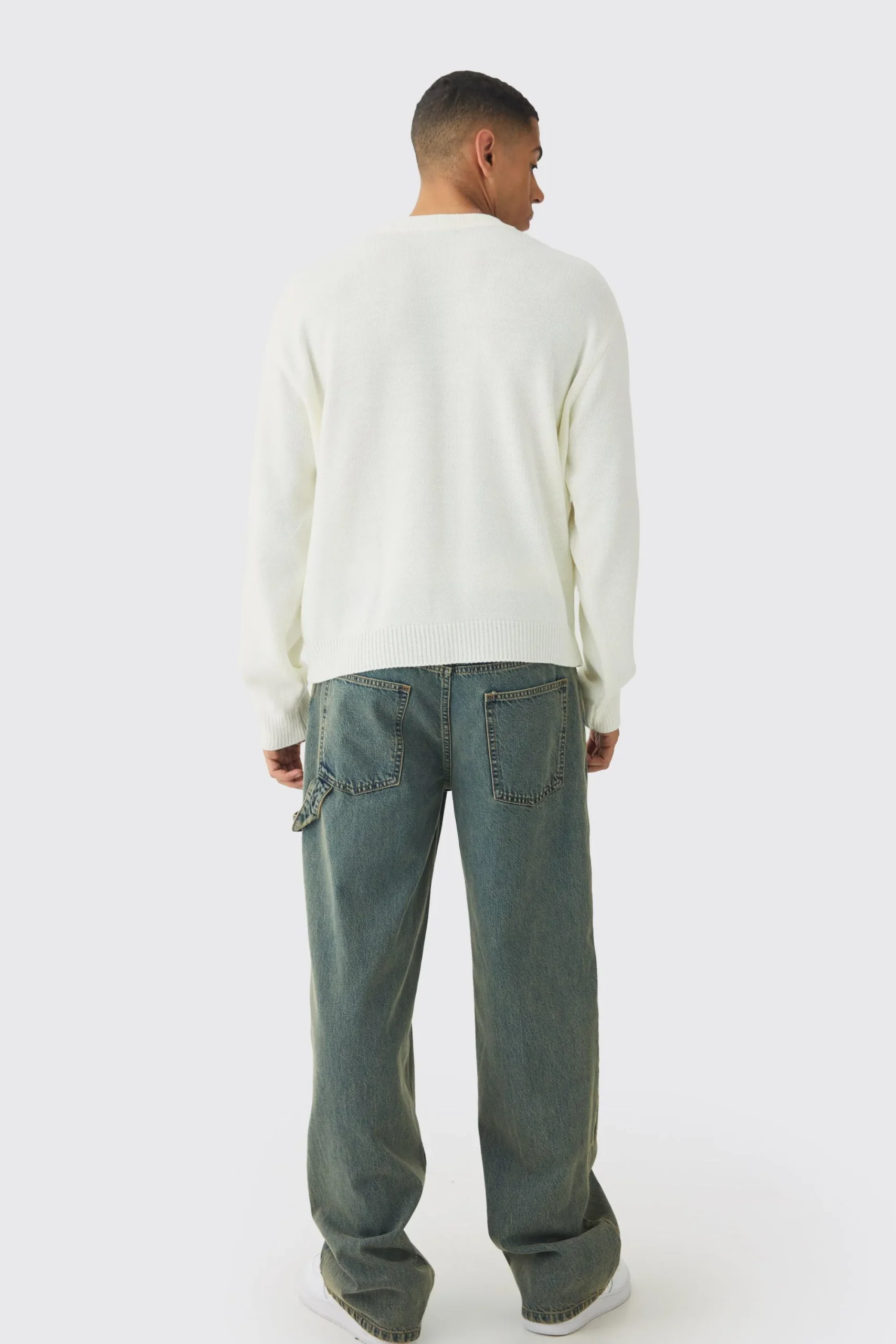 boohooMAN Oversized Boxy Heart Jumper | UK| Knitwear