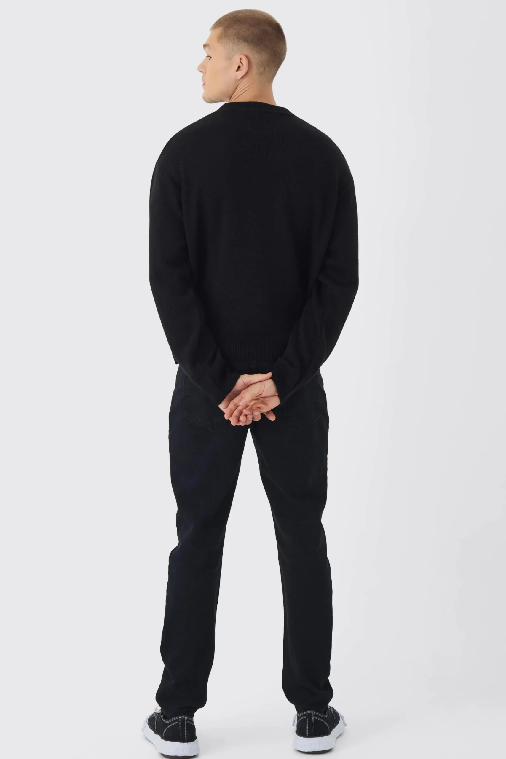 boohooMAN Oversized Boxy Heart Jumper | UK| Knitwear