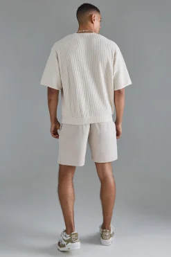 boohooMAN Oversized Boxy Heavy Jumbo Waffle Applique Sweatshirt | UK| Hoodies & Sweatshirts