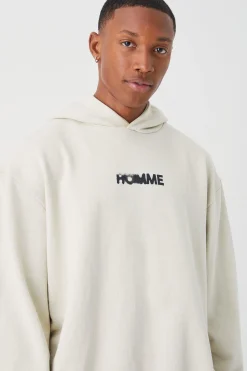 boohooMAN Oversized Boxy Heavyweight Back Graphic Hoodie | UK| Hoodies & Sweatshirts