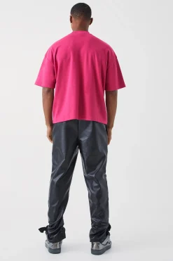 Oversized Boxy Heavyweight Interlock Graphic T-shirt | UK^boohooMAN Outlet